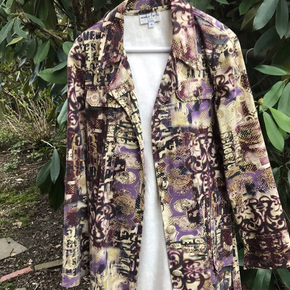 Monica Turtle heavy soft cotton jacket S designer